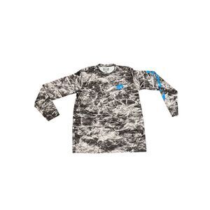 Costa Long Sleeve Fishing Shirt L Mossy Oak Elements Agua Camo Blue Logo
